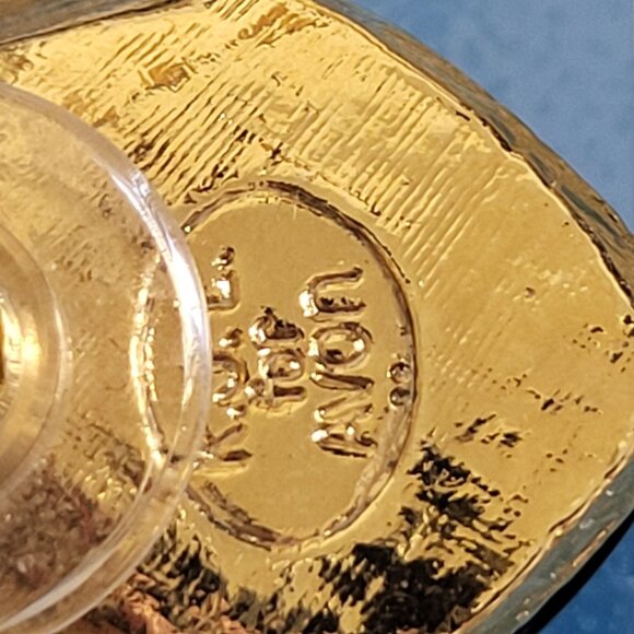 Kenneth J Lane Midnight Rose Black Clip-on Earrings KJL for Avon Clear Crystal - Picture 12 of 13